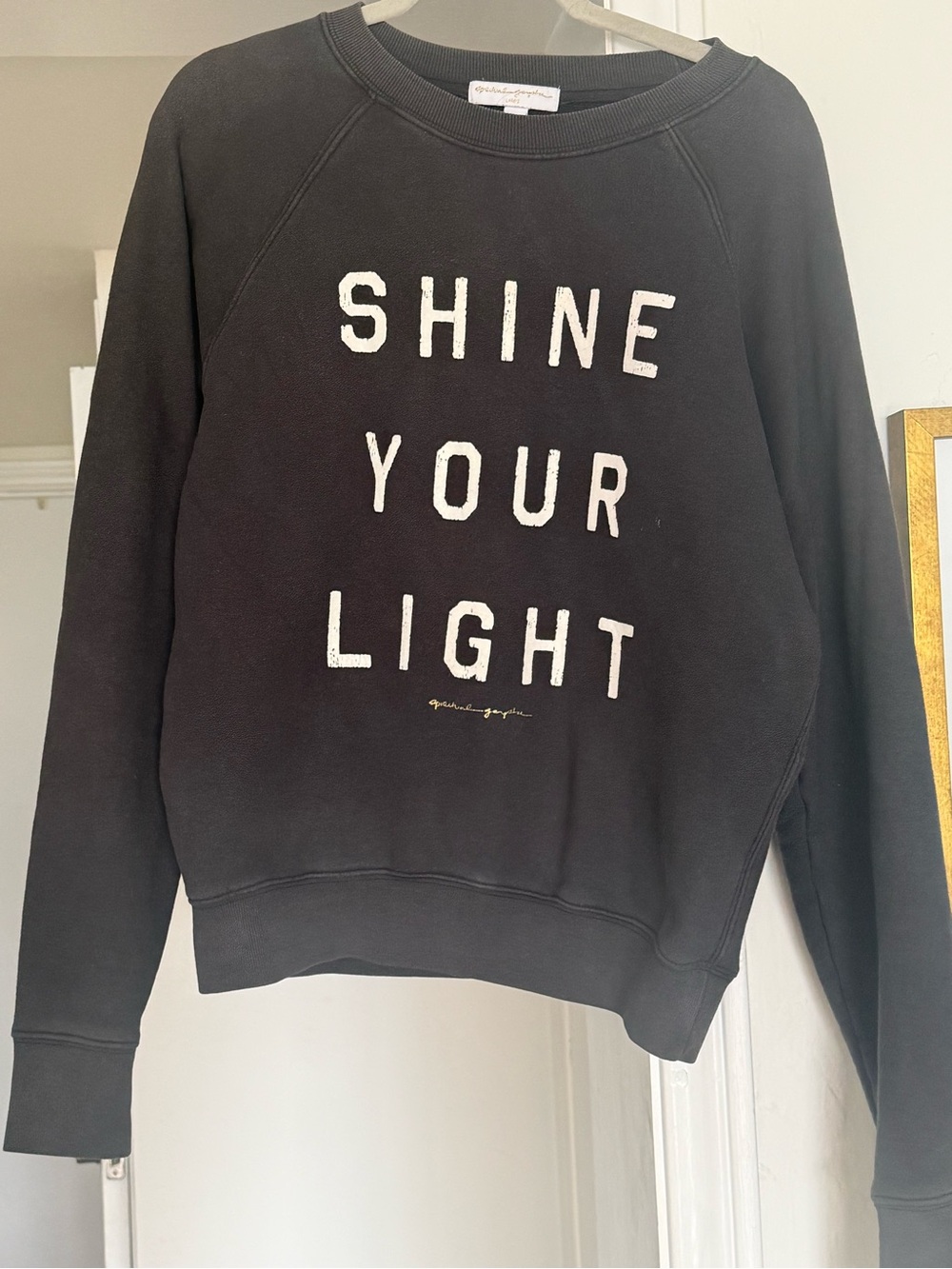 Spiritual Gangster Black 'Shine Your Light' Crewneck Sweatshirt